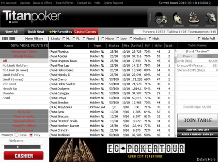 titan poker lobby titan poker lobby